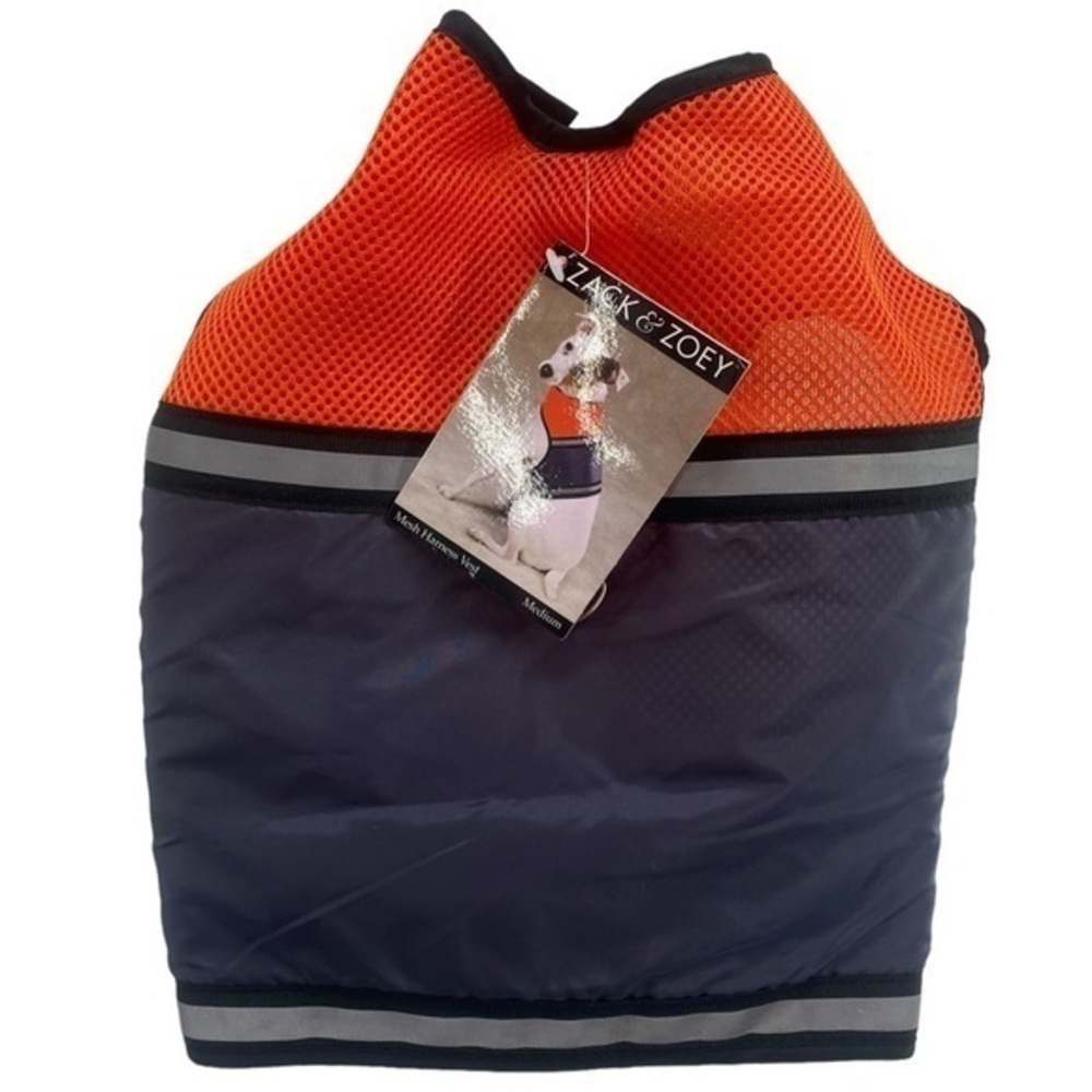 Zack & Zoey Reflective Mesh Harness Vest Medium New